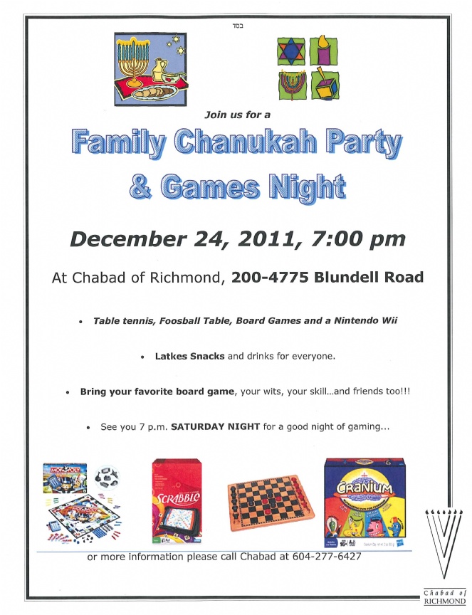 Family Chanukah Party in Richmond